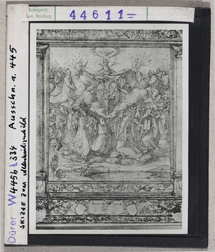 Vorschaubild Albrecht Dürer: Entwurf für Allerheiligenbild, Detail. Chantilly, Musée Condée 